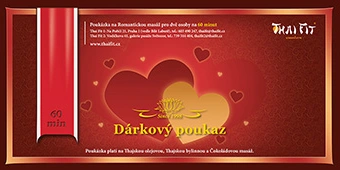 Gift voucher Romantic Massage for two 60 min.